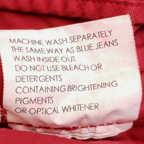 Blue Willi's Womens M Jacket Red Long Sleeve Button Front Cotton Pockets Coat - Picture 7 of 7